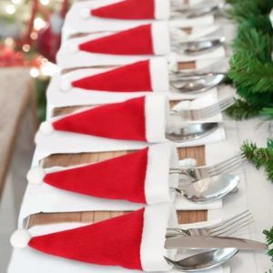 Adorable Christmas Table Decor Santa Hats Qt 10